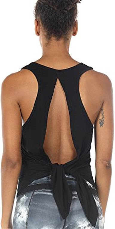 Chaleco Espalda Descubierta con Cordones Casual Mujer LHWY, Camisetas  Cuello Redondo Color SóLido Sin Mangas Yoga Ropa Verano (Negro, XL):  Amazon.es: Ropa