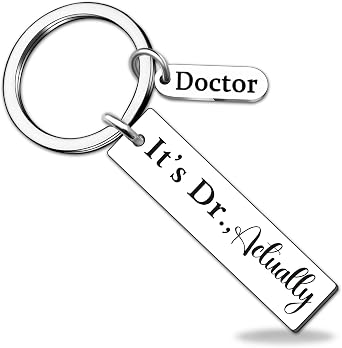 igvean Doctor Gifts for Women Men Phd Graduation Gifts Dr Gift Birthday Christmas Gift for Doctor Medical School Student Present Its Dr Actually Keychain