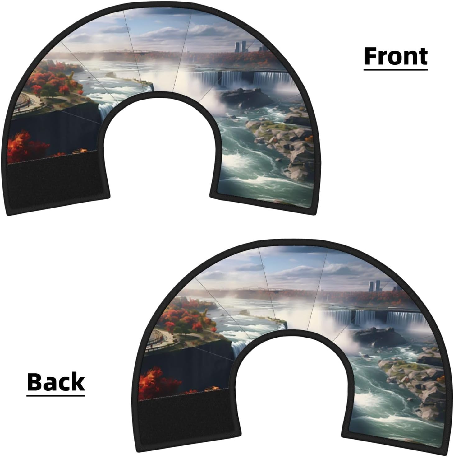 Custom Pet Cones - Unique Design Cat & Dog Cone, Collar for Post-Surgery Recovery, Adjustable Neck Waterfall Fall Medium