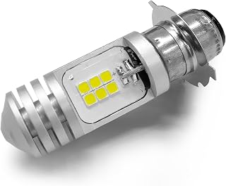 Ammtoo P15D-25-3 PH8型相当品 LEDヘッドライト 9V-30V 8W 1400lm ライトバルブ ホワイト 6000K | 直流&交流兼用 バイク用 LEDバルブ Hi/Lo切替 高輝度 ノーマルバルブ ヘッドランプ オートバイ (P15D-25-3 1個)