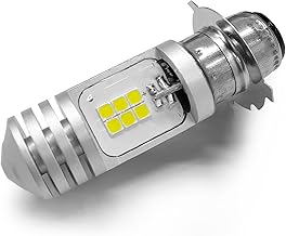 P15D-25-3 PH8 Equivalent LED Headlight for Motorcycles, LED Bulb, Hi/Lo Switch, 9V-30V DC/AC Compatible, 8W, 1400lm, White, 6000K, High Brightness, Normal Bulb, Headlamp for Motorcycles (P15D