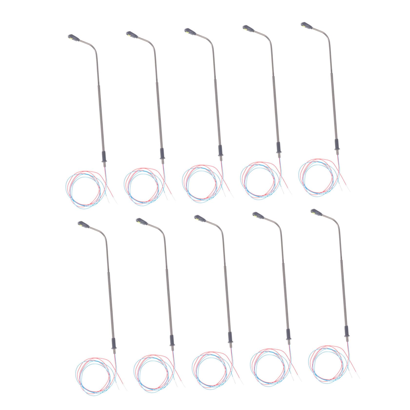 MUSISALY 10 Pcs Scale Led Lamp Post Model Street Light 1/150 Miniature Lamp Post Decorative Supply Perfect for Model Train Layout