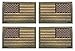 Antrix 4 Pcs Green Regular and Reversed American US USA Flag Embroidered Patch Tactical Military United States of America Uniform Emblem Applique Hook & Loop Morale Patch for Backpacks Caps Hats Vests
