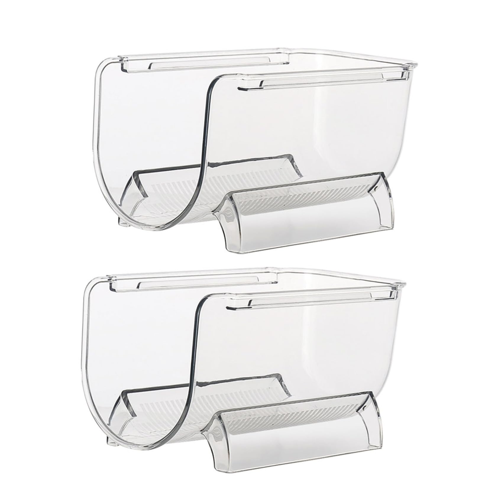 Casier à vin transparent empilable pour 2 bouteilles de cuisine