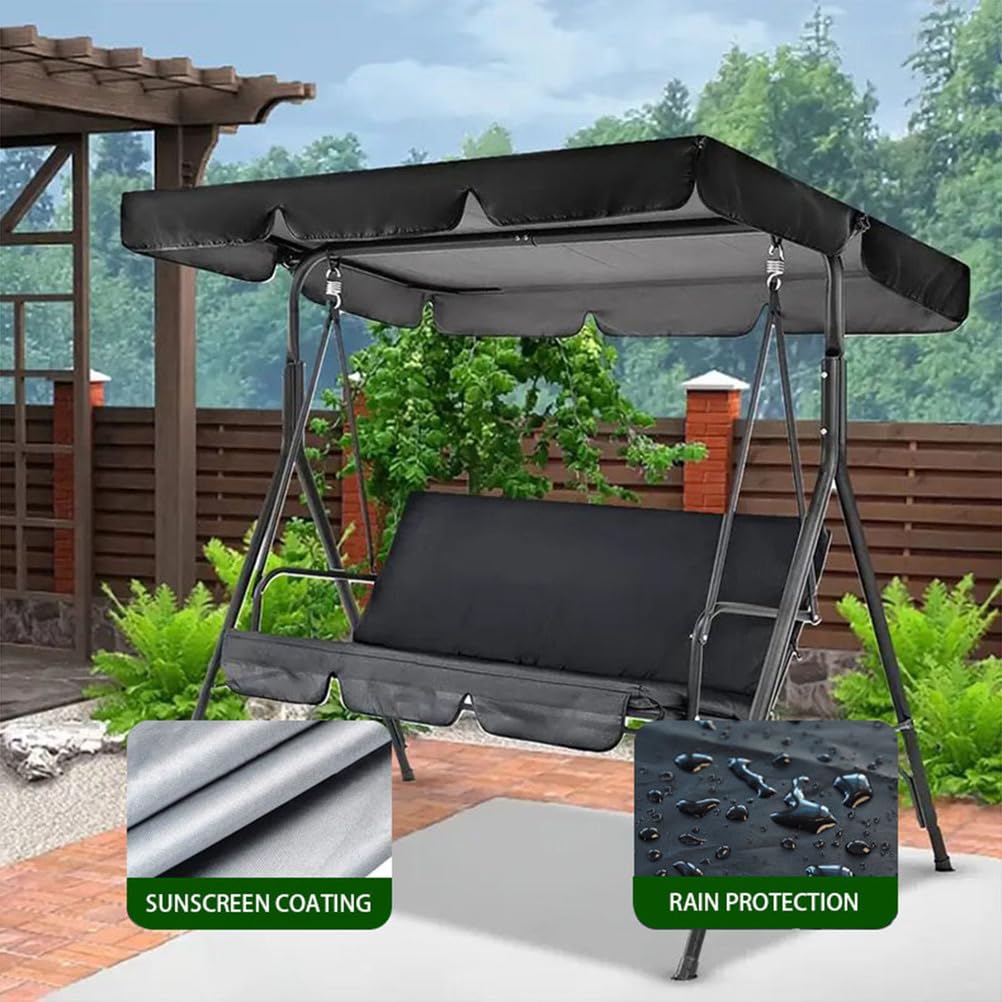 Telo di copertura impermeabile in poliestere per altalena da giardino a 3 posti, ricambio per altalena Hollywood, dimensioni 249 x 185 x 18 cm