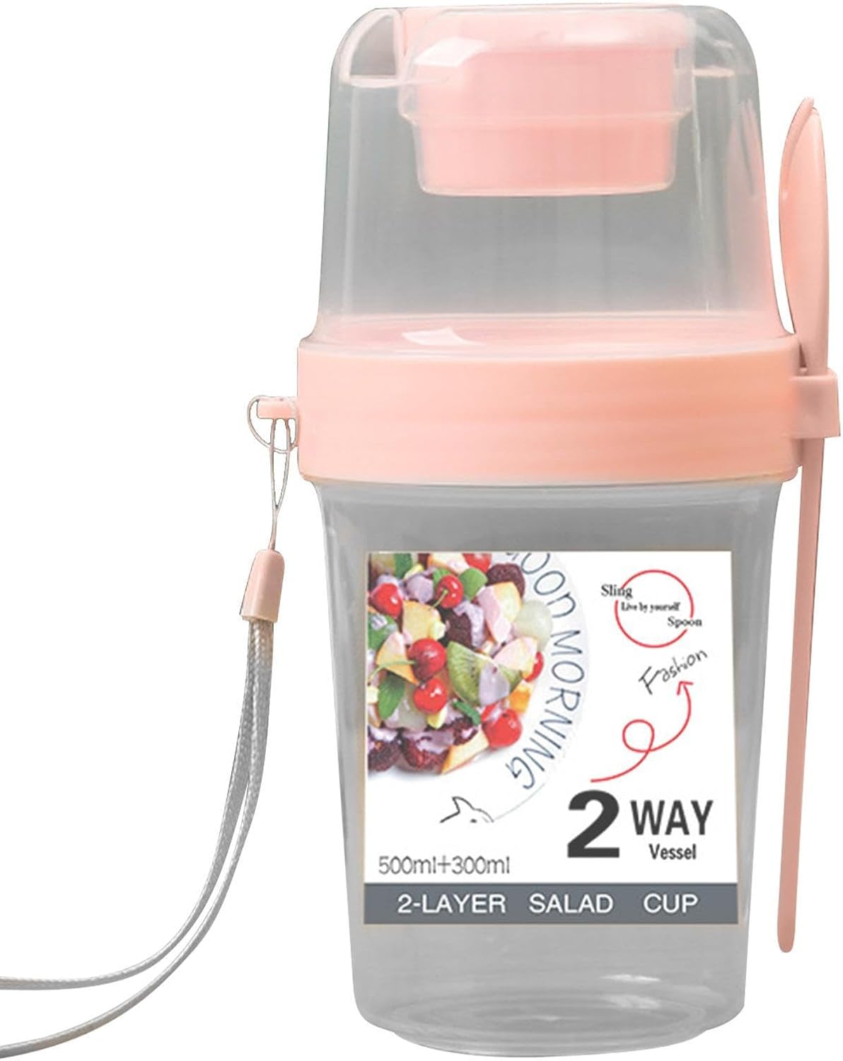 Overnight Oats Containers with Lids and Spoons Yogurt