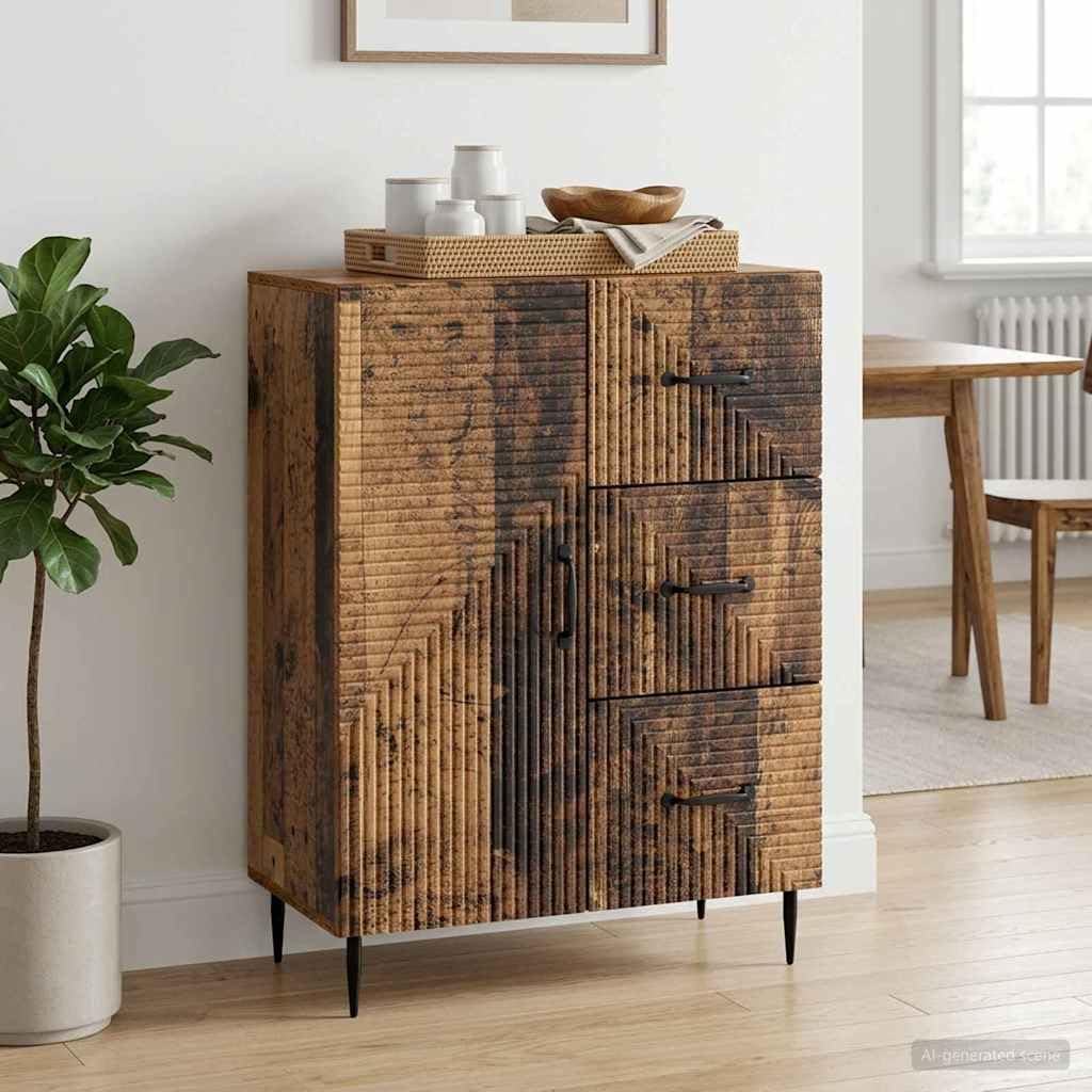 Credenza in legno anticato, 66 x 34,5 x 89,5 cm, in legno