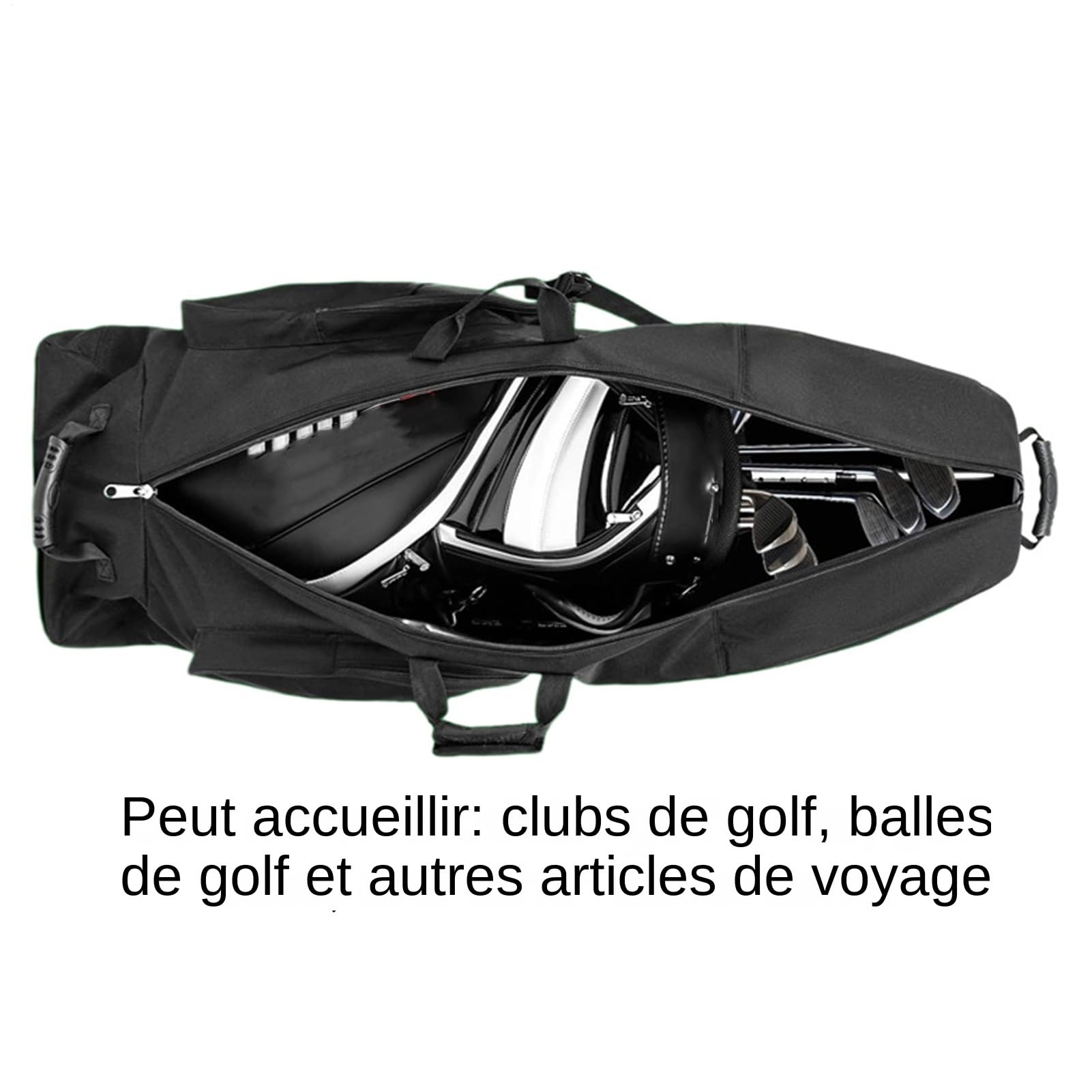 Générique Golf Travel Bag mit Rädern – Golf-Reisetasche – robuste Faltaufbewahrung für Vistaprint, große Kapazität Zepe Golftasche mit Rädern, für Frauen