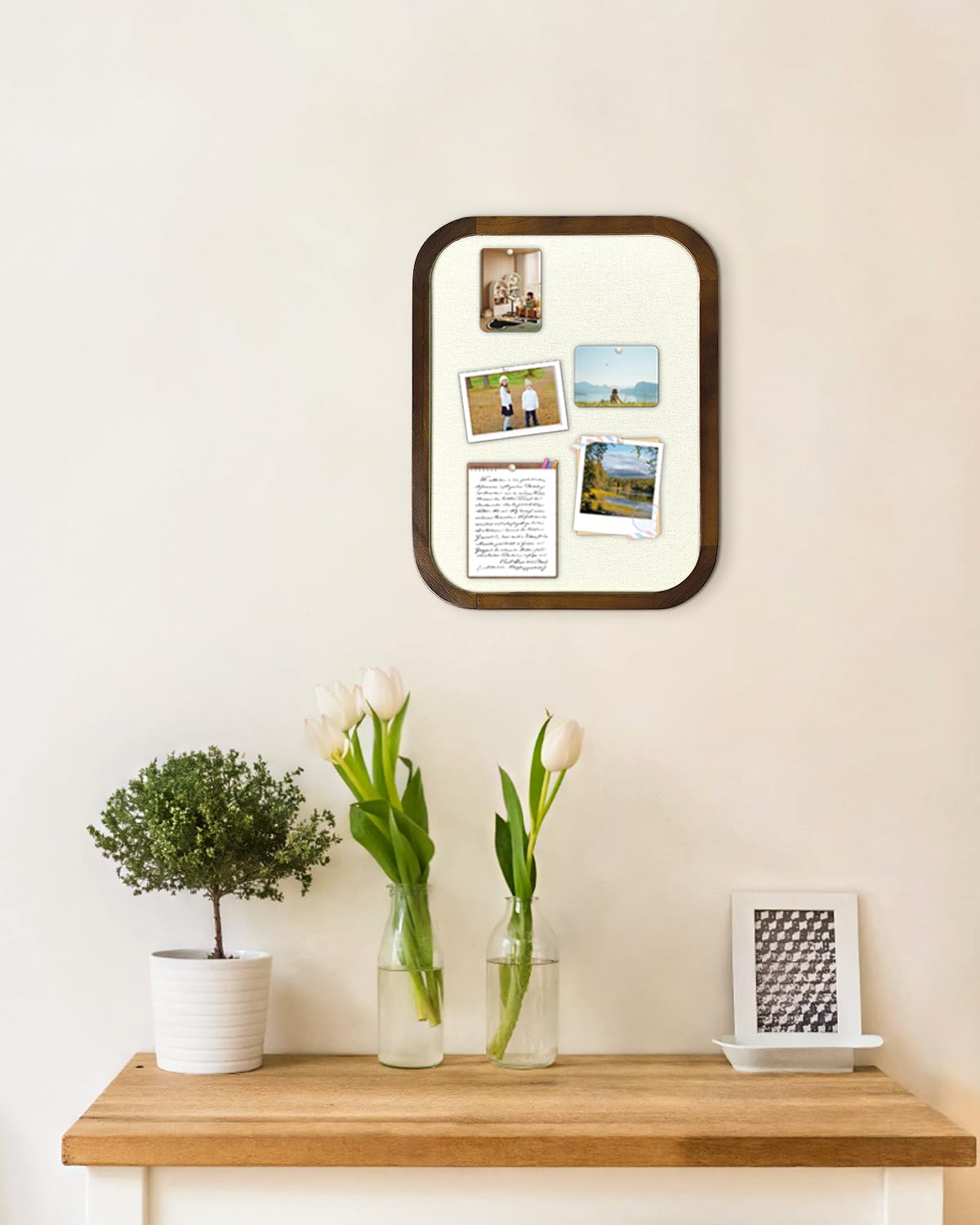 Okydoky Pinnwand Kork mit Leinen, 33 x 43 cm Groß Korkwand Pinnwand, Pinwand Korktafel Für Küche, Büro, Schul und Zuhause Dekoratives(BN-3343). DE
