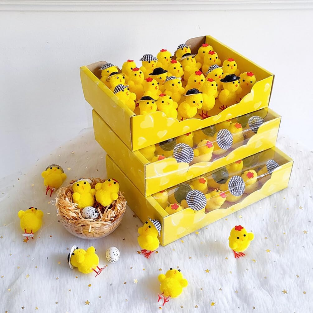 ibasenice 24pezzi Decorazioni Pasquali Peluche Da Pulcini Adorabili Per Festività Pasquali Perfetti Per Ufficio e Casa