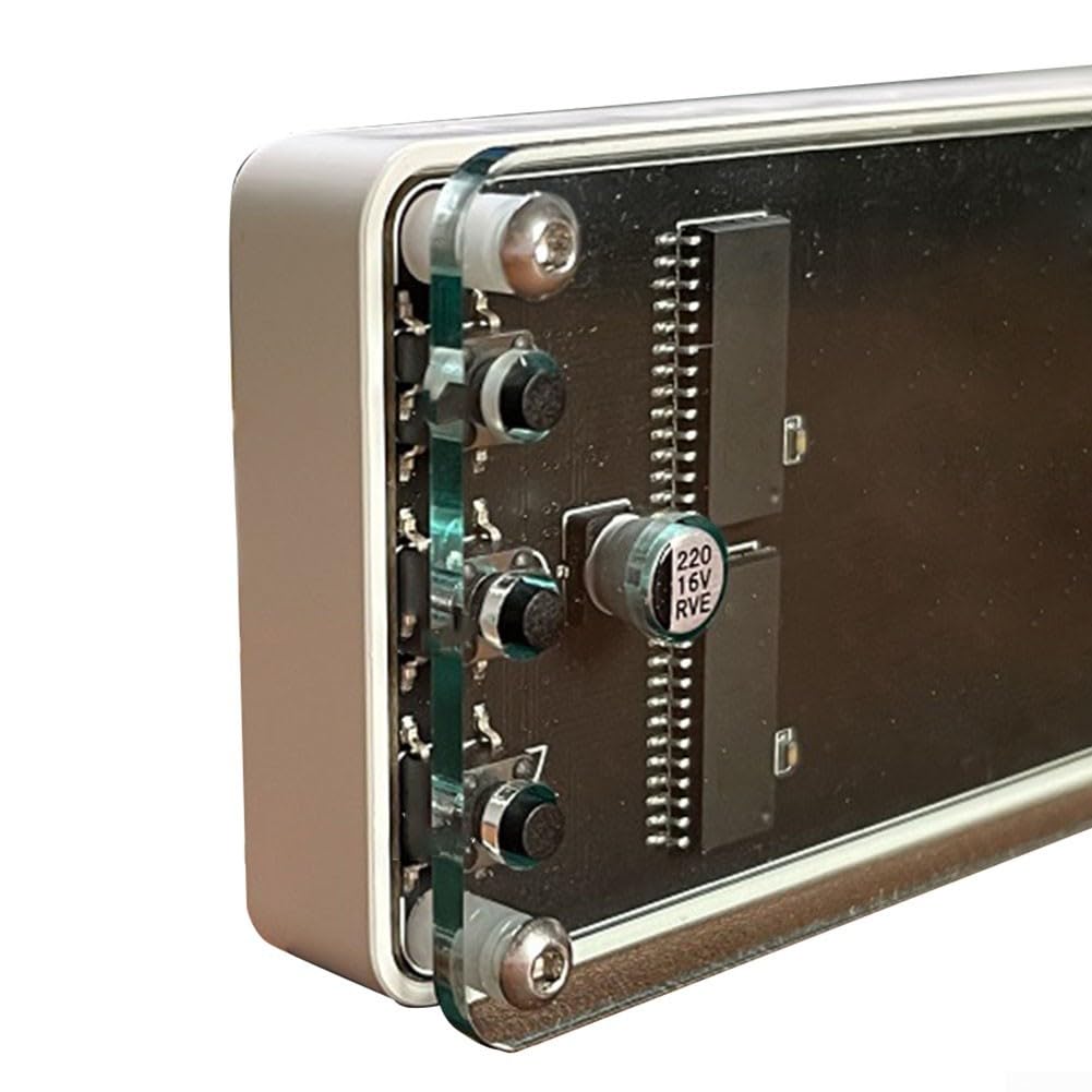 Musica LED per analizzatore di spettro 10x16 Indicatore di livello audio con microfono Pickup per sistema domestico verde bianco 11x5cm (bianco)