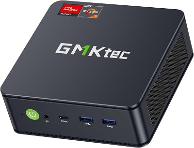 GMKtec M5 Ultra Mini Gaming PC, Ryzen 7 7730U (Upgraded 7430U/ 5825U), 16GB RAM 1TB SSD, Dual NIC LAN 2.5GbE Mini Desktop Computers, Triple 4K Display HDMI+DP+Type-C, WiFi 6E, BT 5.2