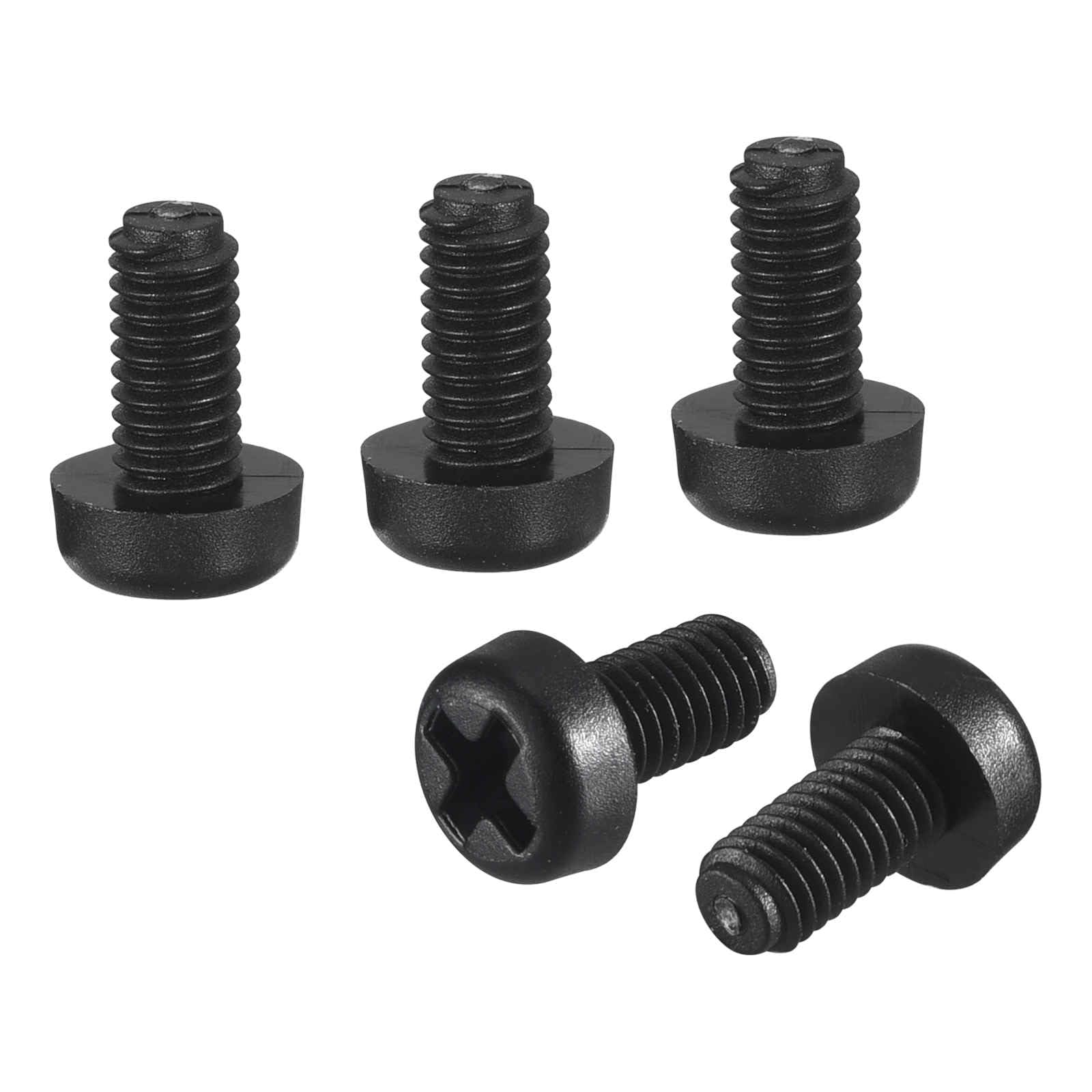 DTGN M3-0.5x6 Pan Head Machine Screws - 100pcs - Good for Machinery - Nylon Phillips Machine Screws Bolts - Black