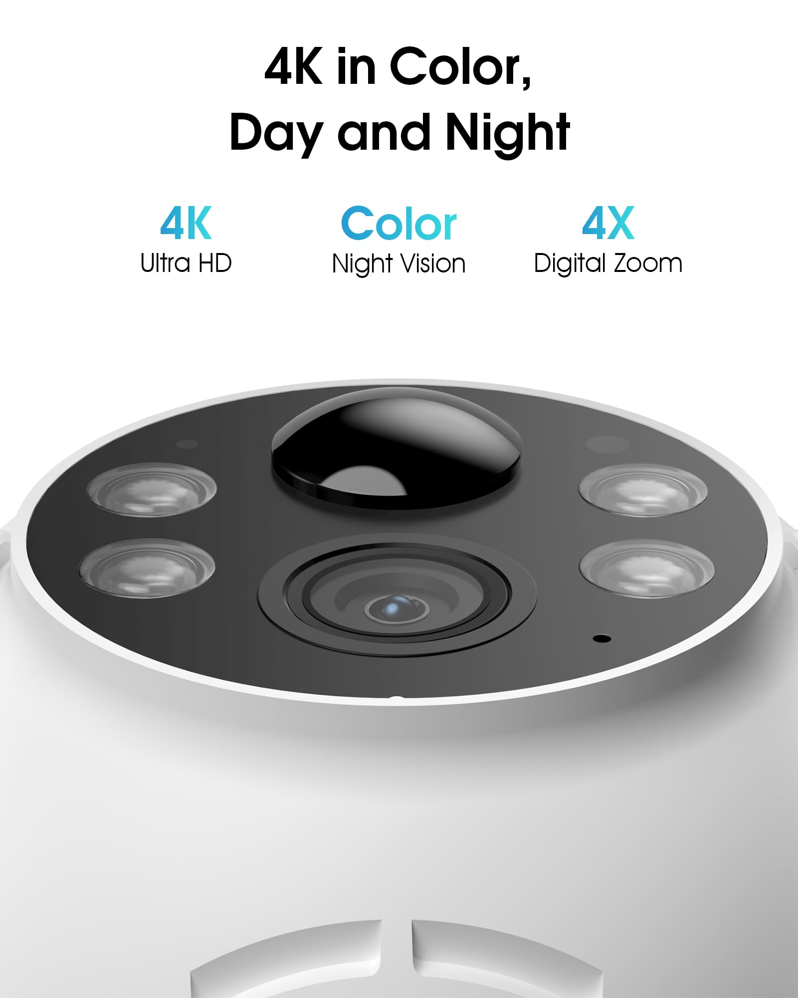 ANRAN Cámara de Vigilancia WiFi Solar Exterior 4K | 360° Cámara Sin Cables con Bateria, 8MP Seguridad Cámara, Visión Nocturna en Color, Detección PIR y AI, Audio Bidireccional