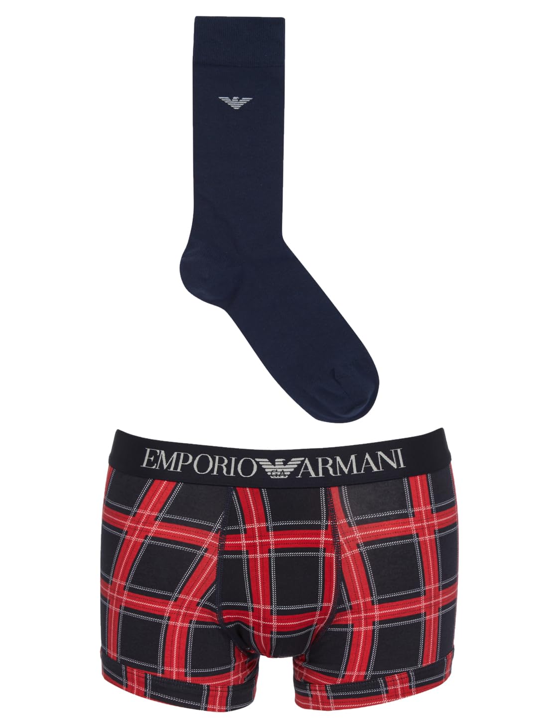 Emporio Armani Herren Men's Socks Tartan Mix Gift Set Trunks