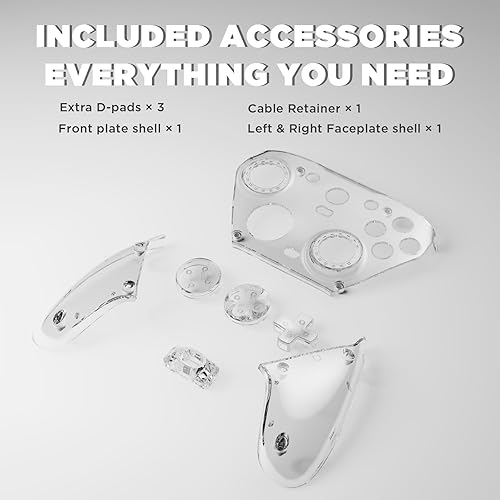 Vista 7 de Magnetic Clear Faceplates for GameSir G7 Pro, Swappable Faceplates Compatible with GameSir G7 Pro Controller Accessories (Transparent)