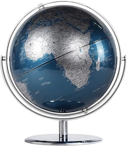 Flyiodfcxv D Globe, 10 Inch Iameter 720° Rotating Earth Geo Globe Vintage Antique Table Top Clear Text Marking