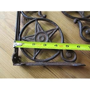 12 cast iron star brackets garden braces shelf bracket rustic corbels primitive abangda store  urban country home decor