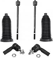 Vista 84 de TRQ Kit de dirección interior y exterior para lado del conductor y del pasajero delantero, con cremallera de dirección y fuelle de piñón compatible