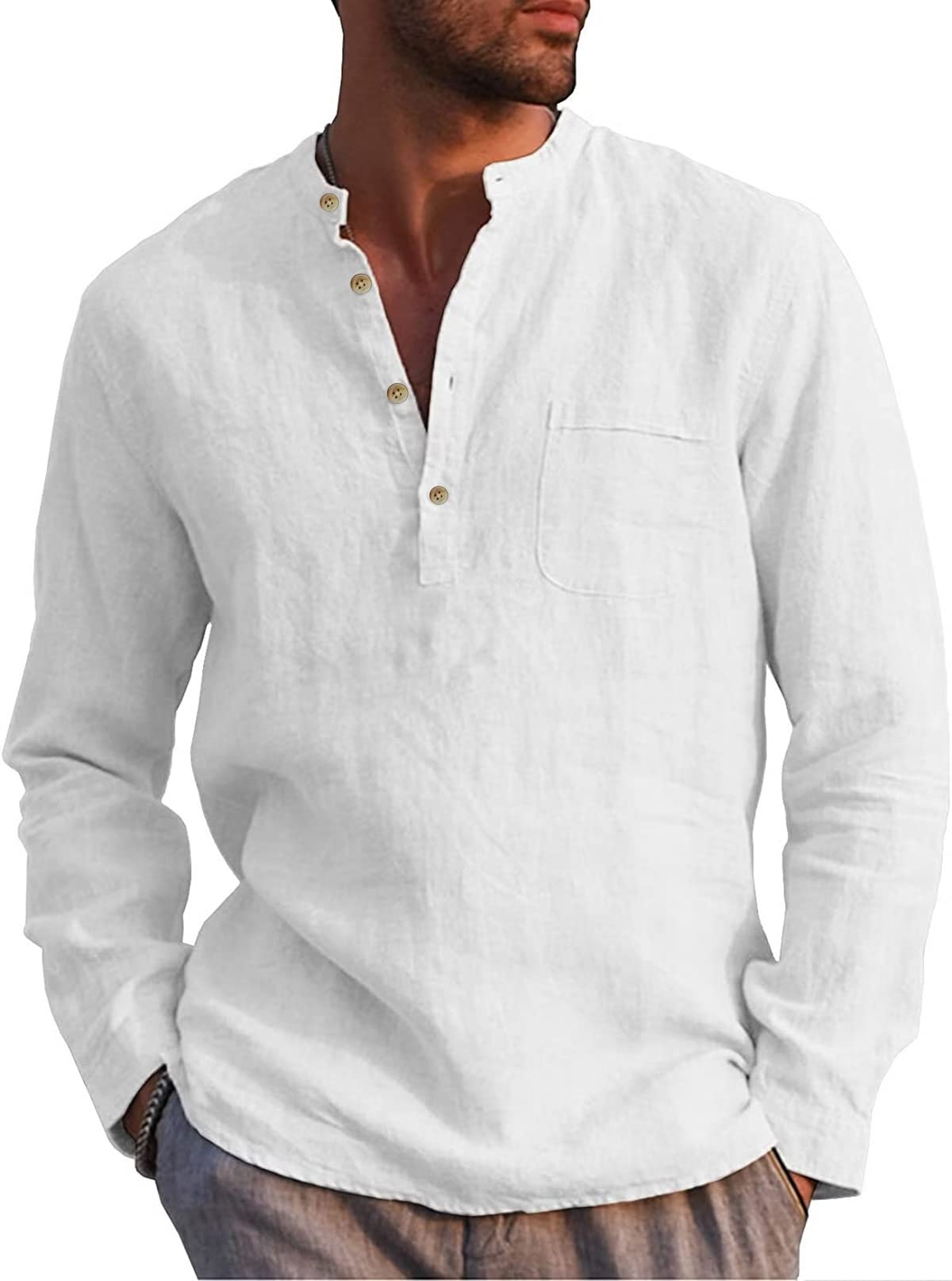 om designer Mens Casual Solid Stitched Kurtas, Cotton Regular Short Kurta for Men, Regular Fullslevee with Mandarian Collar Kurta Shirts for Adults Size M to XL-picture-43