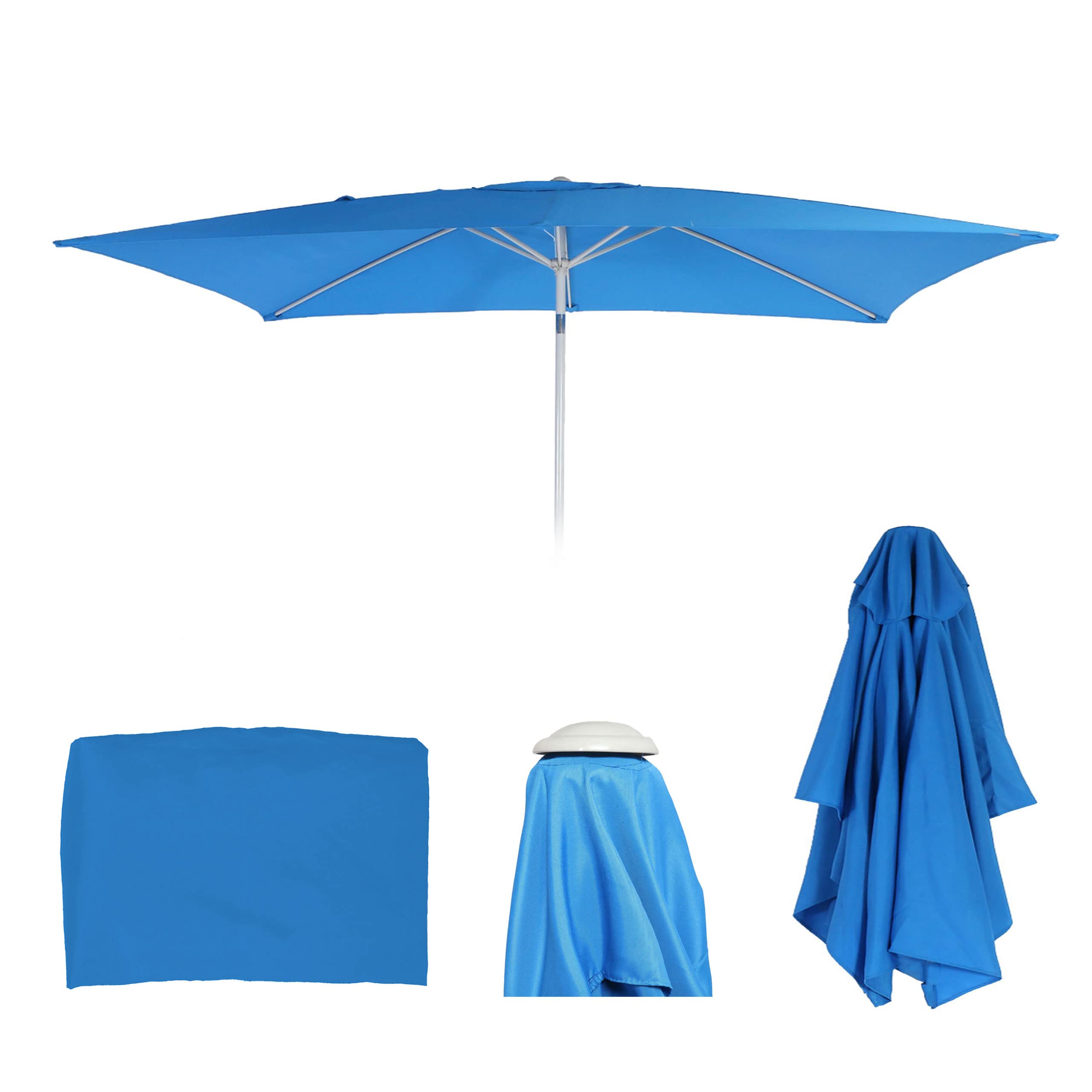 2.7M | 3.0M | 6-Baleines | 8-Baleines Dessus De Parapluie Toile De Rechange Pour Parasol Auvent