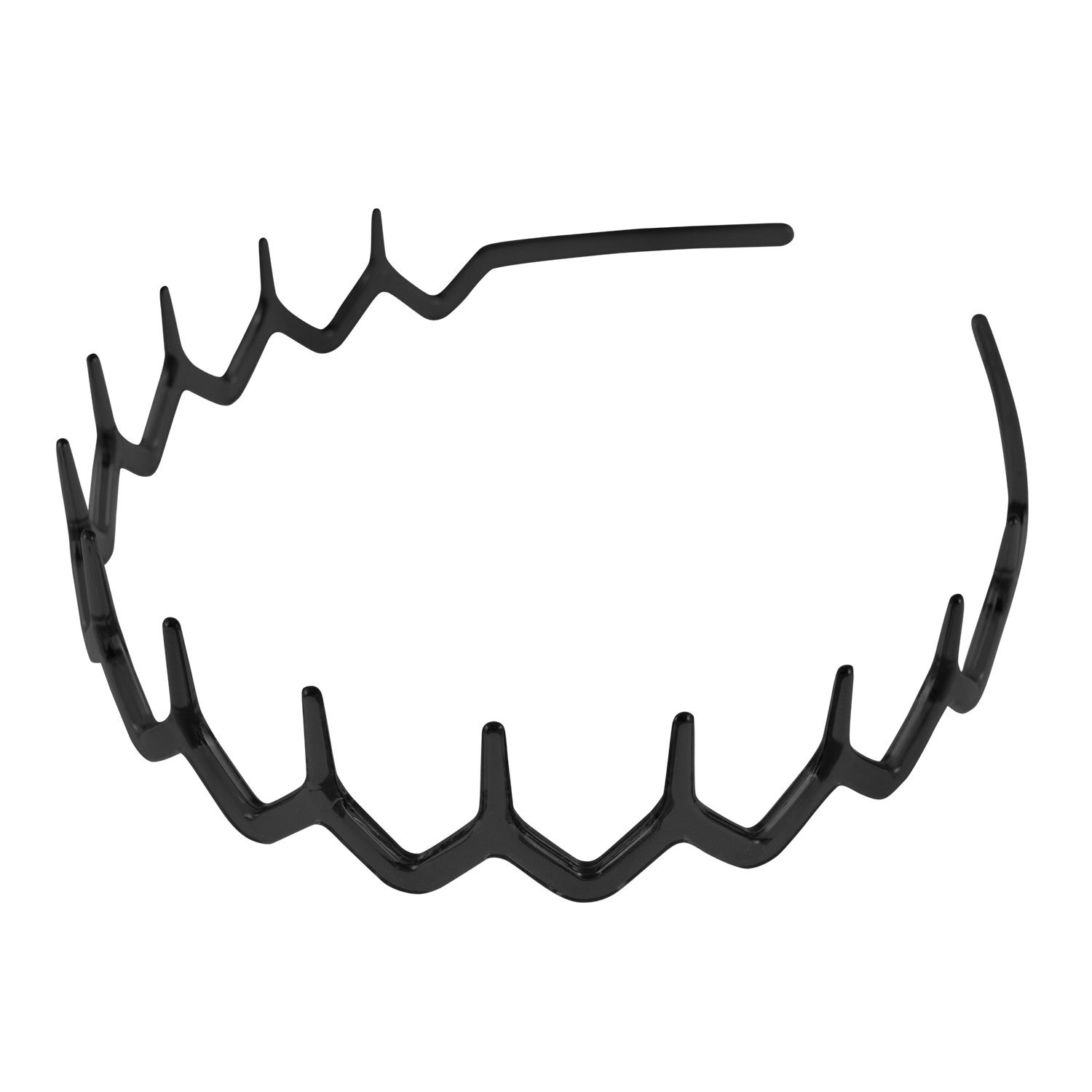 Sarah Black Acrylic/Resin Glossy Hair Band for Women