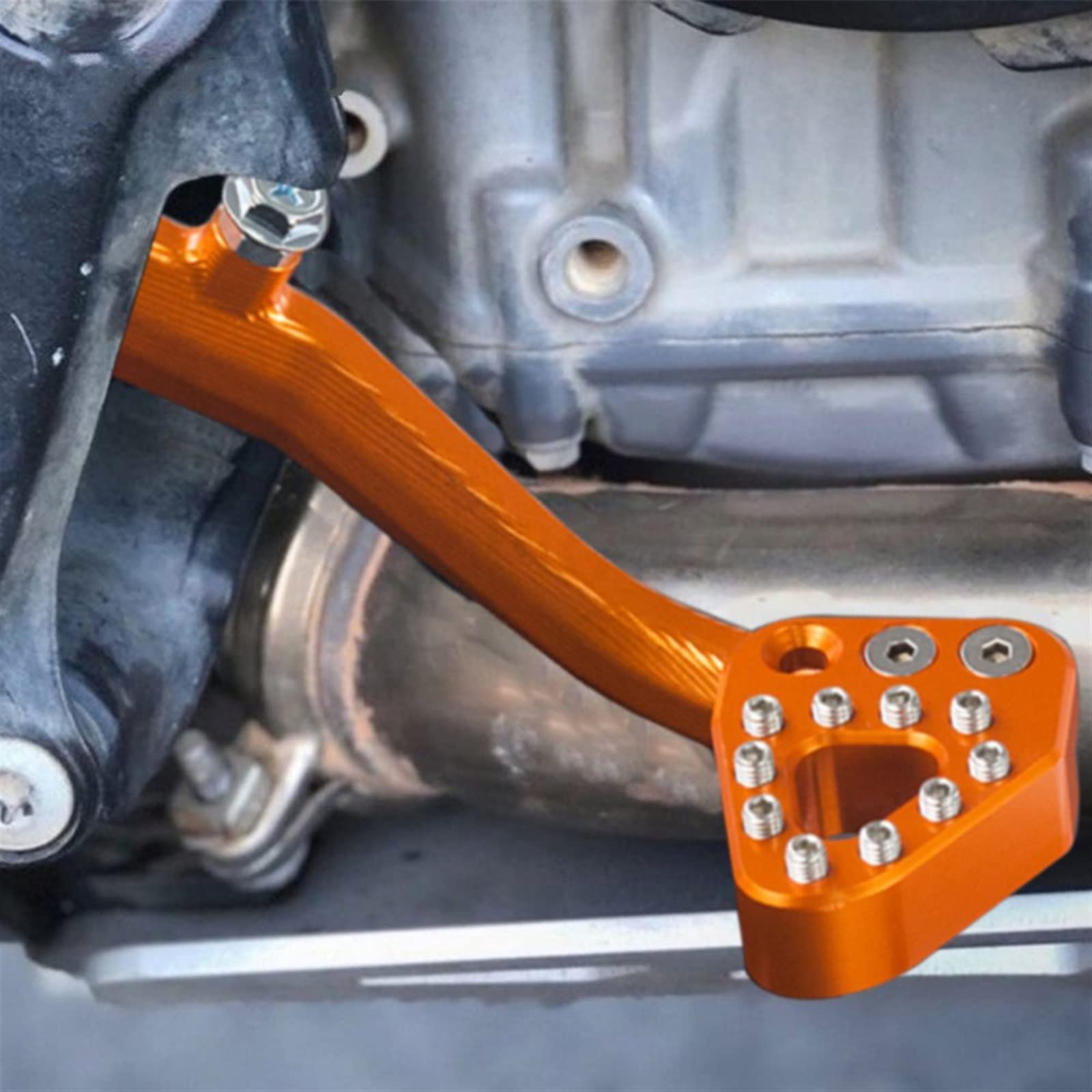 HAIBING pour KTM 790 Adventure R S 2018-2022 890 ADV Moto Réglable Levier De Frein À Pied Arrière Peg Pédale Plaque D'extension Accessoires de Mise à Niveau de Remplacement (Couleur : Orange HAIBING pour KTM 790 Adventure R S 2018-2022 890 ADV Moto Réglable Levier De Frein À Pied Arrière Peg Pédale Plaque D'extension Accessoires de Mise à Niveau de Remplacement (Couleur : Orange