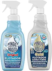 Kit Pingo Mágico Gold Flotador Extra Forte Desengordurante Multifuncional + Pingo Mágico Original Flotador Desengordurante Multifuncional, para Cozinha, Banheiro, Azulejos e Tapetes