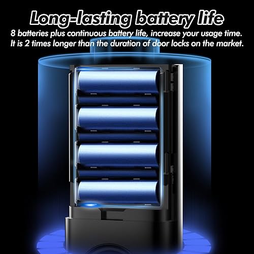 Miniatura 5 de Cerradura de puerta de entrada sin llave, cerradura inteligente para puerta delantera con teclado digital, cerrojo WiFi integrado, control remoto de