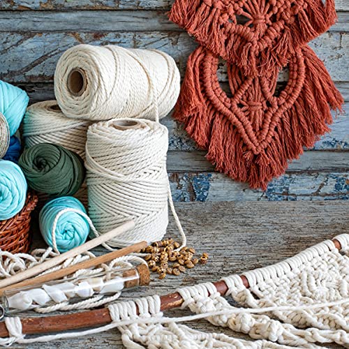 Macrame Cord,Daofary 3Mm X 328 Yards (About 300M) 100% Natural Cotton Macrame Rope Twine String Cord For Diy Crafts Knitting Plant Hangers Christmas Wedding Décor #TOP3