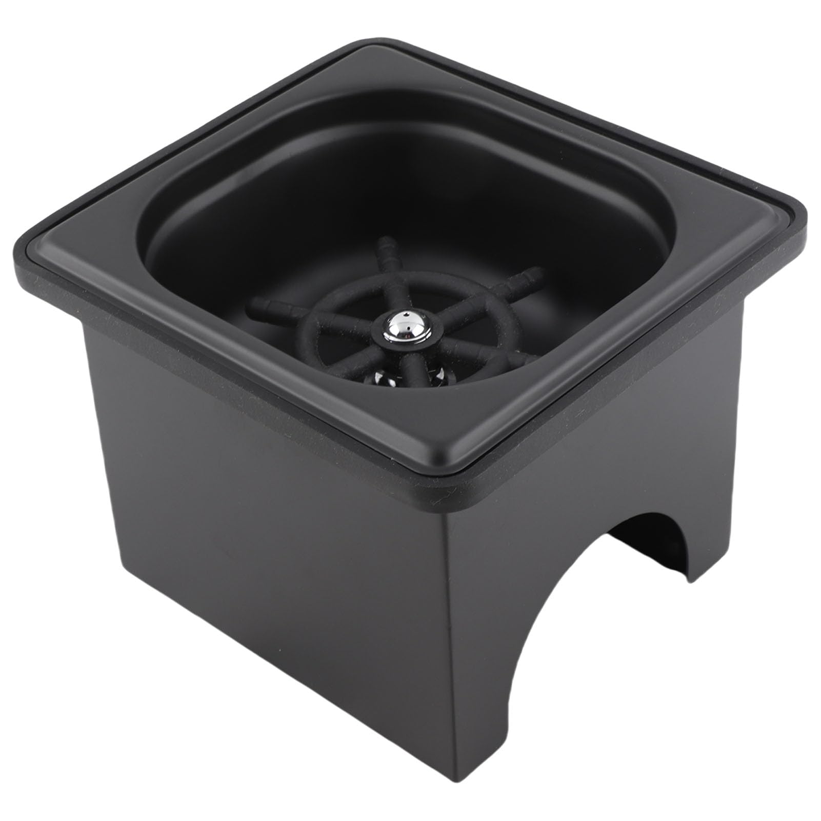 Risciacqua-caraffa in Acciaio Inox, efficiente lavabicchieri per Bar, caffè e lavelli da Cucina, Nero, Getto d'Acqua Multi-Angolo, Perfetto per l'uso Domestico (Piccolo)