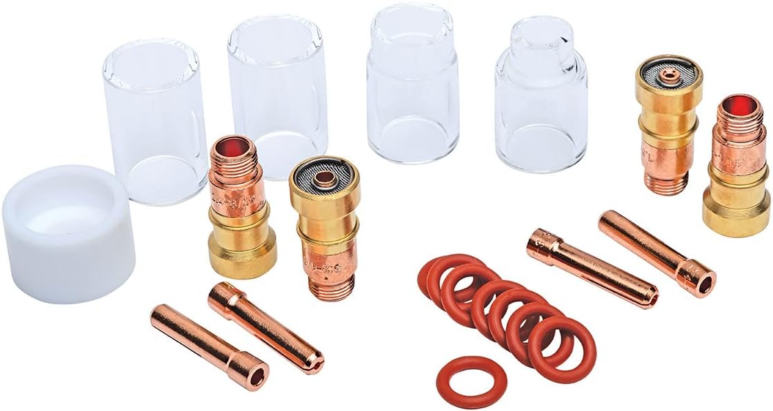 Eastwood TIG Welding Gas Lens Kit 21 Piece Master Set for WP17, WP18 and WP26 Torches