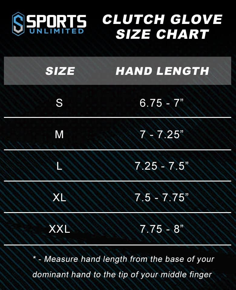 Sports Unlimited Clutch Adult Receiver Football Gloves - Image 5