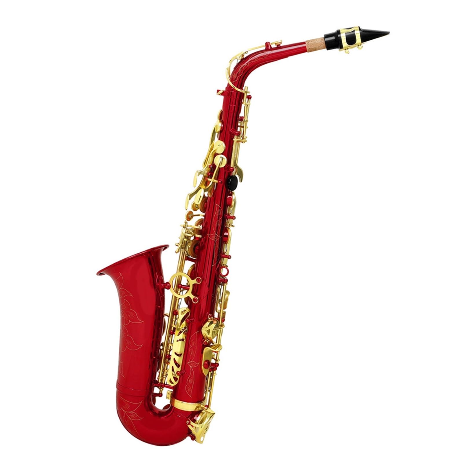 Saksofony dla miłośników muzyki Saksofon altowy Es dur mosiężny korpus czerwony instrument
