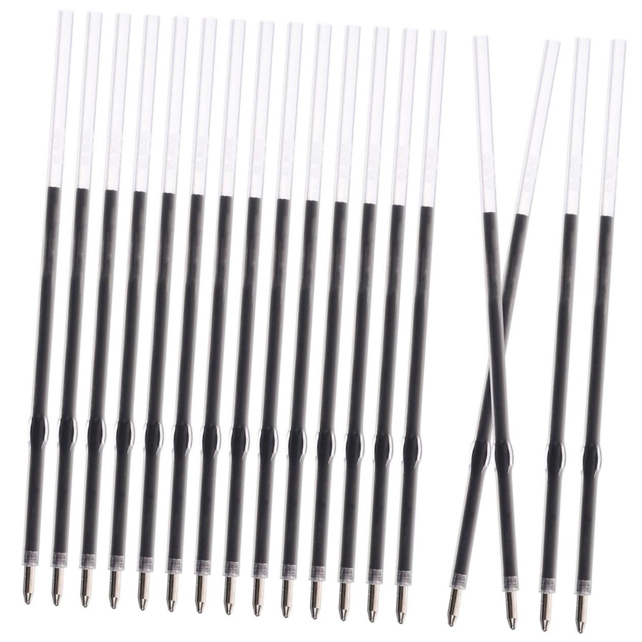 Uonlytech 4 Ensembles Stylo À Bille Pointe Fine Recharges De Stylos À Écriture Lisse Papeterie De Bureau Fournitures D'écriture Recharge D'encre Plastique 200 Pièces * 4