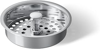 KOHLER K8803-CP Duostrainer Sink Strainer Basket, Removeable Stainless Steel Open/Close Stopper, Tight Seal, Polished Chrome