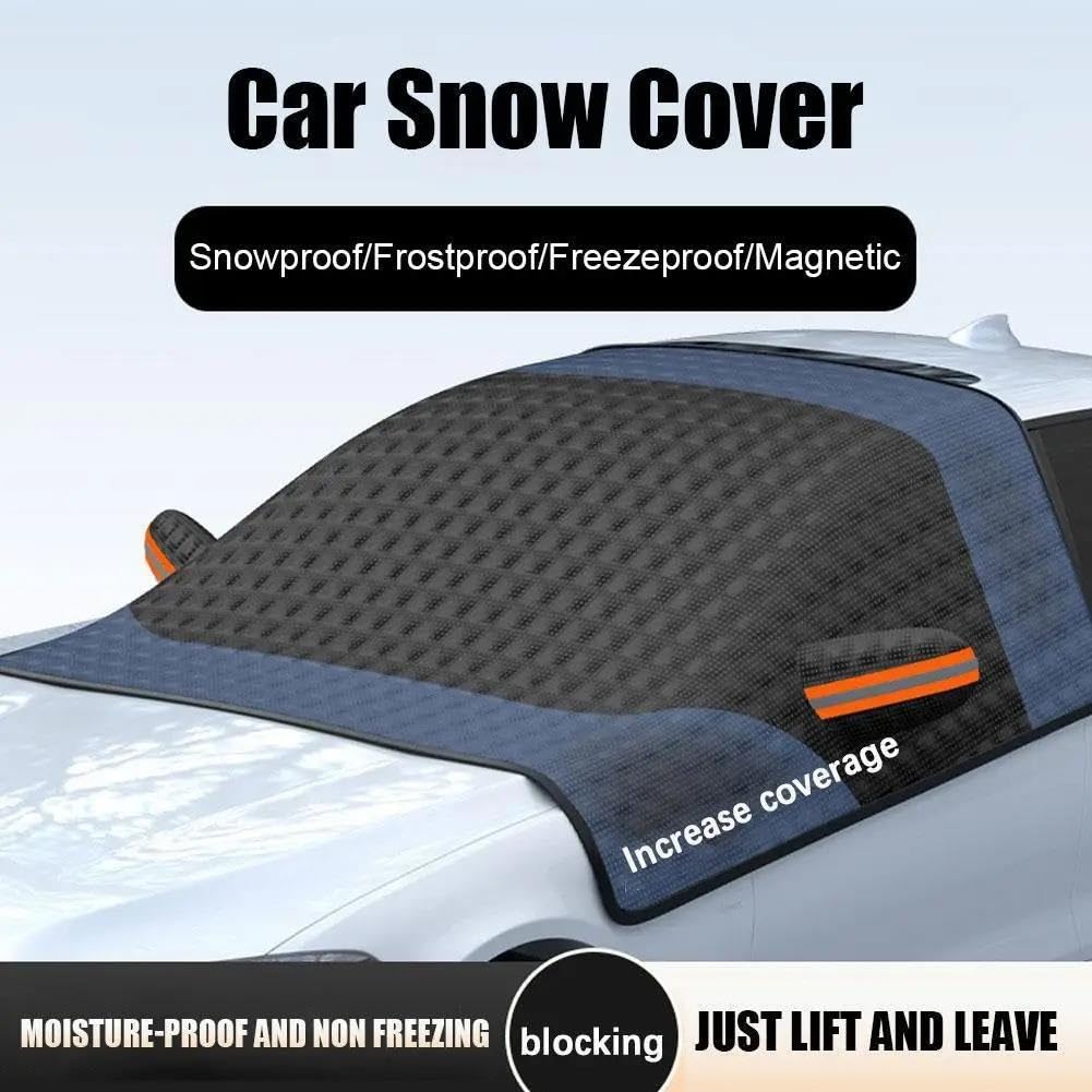 Generico Copertura Antineve Parabrezza Inverno Esterno Impermeabile Visiera Parasole Auto Antighiaccio Gelo Automatico con Magnete Copri Parabrezza Auto Inverno