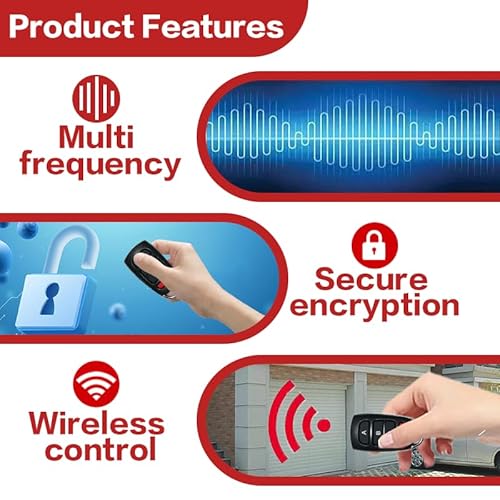 4 Stück Fernbedienung Garagentor 433 MHz Universal, 433 MHz Drahtlose Fernbedienung Duplikator, Garagentor Fernschalter Gate Klonen Handsender Garagentoröffner Duplicator für Tore/Garagen
