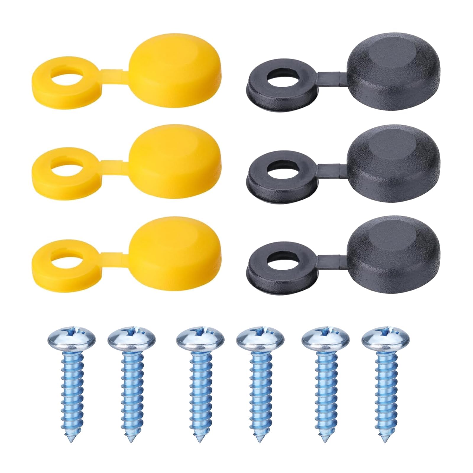 30 Viti Per Targa Polytop – 4,8x18 Mm, Colori Giallo/Bianco/Nero, Testa Phillips - Foto 3