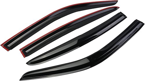 Miniatura 4 de AOKAILI 4 unidades de deflectores de ventana tintados en negro ahumado compatibles con Venza 2009 2010 2011 2012 2013 2014 2015 2016