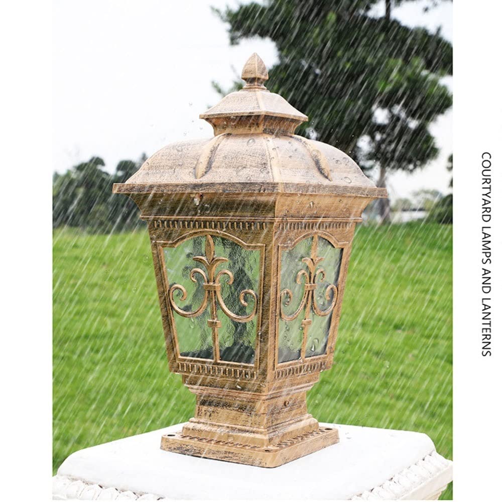 Wodoodporne zewnętrzne europejskie lampy ogrodowe do willi ogrodowej, lampa filarowa, oświetlenie ścienne, filar, drzwi, ogrodzenie kwiatowe, strzała zewnętrzna, lampy słupkowe