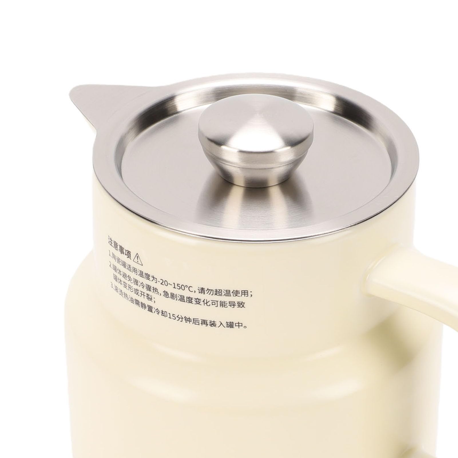 Asixxsix Contenitore per grasso da 1500 ml con filtro a tenuta stagna | Tanica per la Conservazione Dell'olio, Acciaio Inossidabile Ceramico, Filtro a Maglia Fine Rimovibile, Beccuccio a Prova di