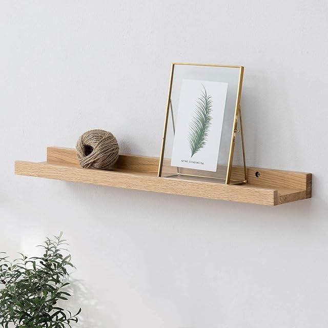 Recogwood Picture Ledge Shelf Wooden Floating Shelf for Photos/Pictures and Frames, Wood,40 x 10 x 4cm,1pcs