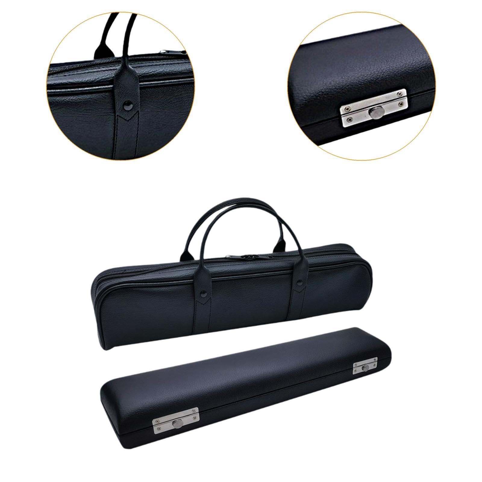 Estuche para Flauta Caja de Transporte Funda con Asa Cómoda Material PU Cuero Resistente Al Agua Interior Suave Adecuada para Músicos Clases Viajes Co, 16 Hoyos