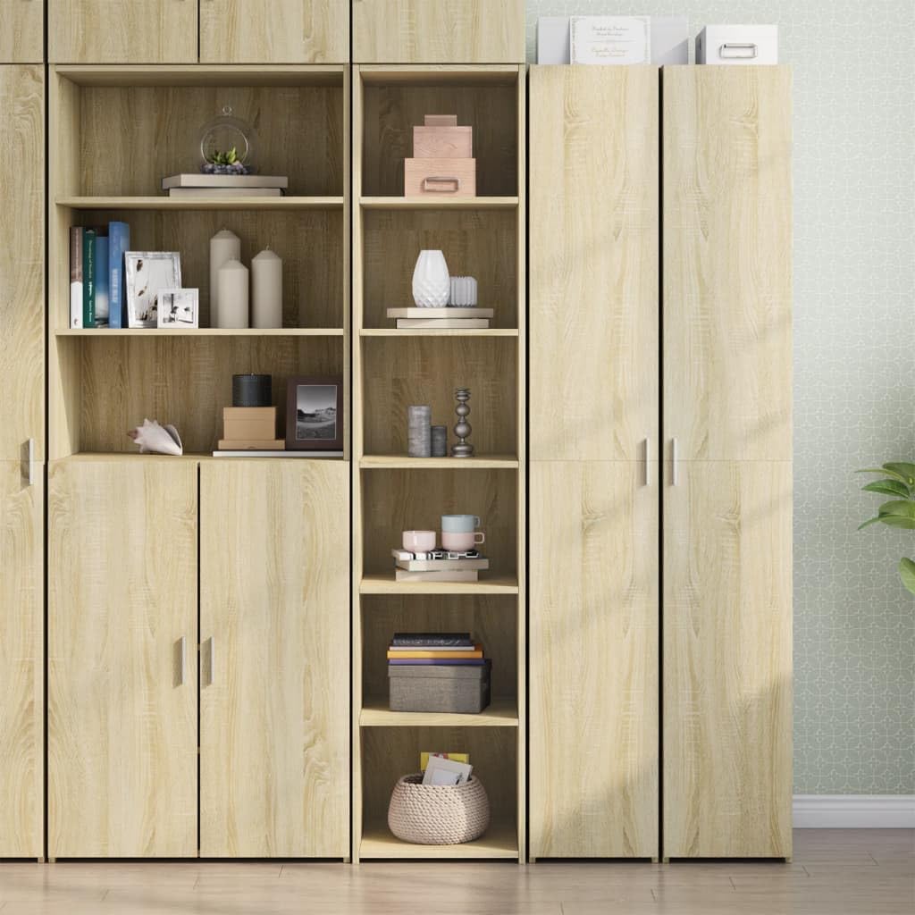 Aparador color roble Sonoma de 185 cm para optimizar el almacenamiento de tu salón