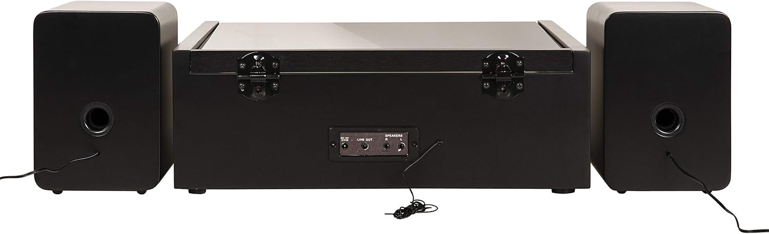 Get Discount Offer Crosley CR7017A-BK Coda 3-Speed Bluetooth Turntable and FM Radio Shelf System with Matching Stereo Speakers Get Discount Offer Crosley CR7017A-BK Coda 3-Speed Bluetooth Turntable and FM Radio Shelf System with Matching Stereo Speakers