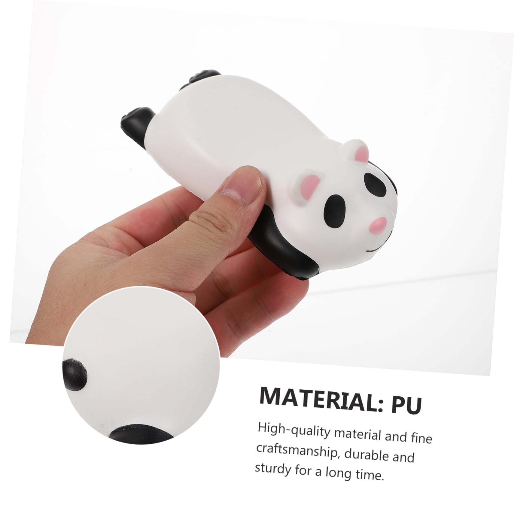 NUOBESTY 3pezzi Cuscino Poggiapolsi Mouse Panda Pu Memory Foam Ergonomico e Antiscivolo Supporto Per Polso Tappetino Da Ufficio Per Computer e Laptop Design Carino e Leggero Per Lavoro e