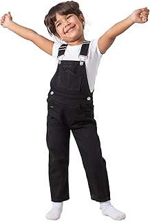 NIÑOS Plain Gabardine Overall for Girls