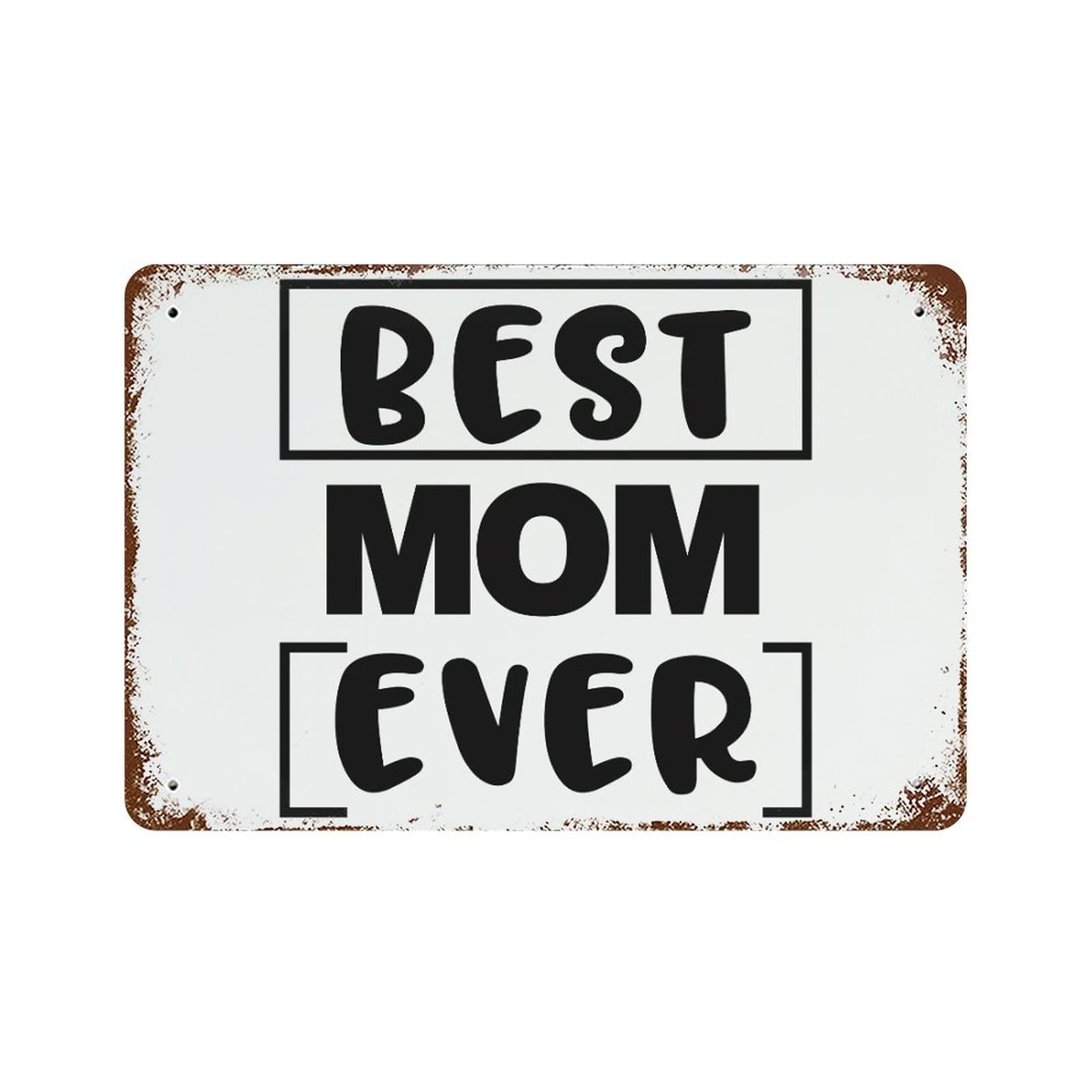 Panneau en métal vintage Best Mom Ever pour créer une ambiance bistrot bistrot de cuisine