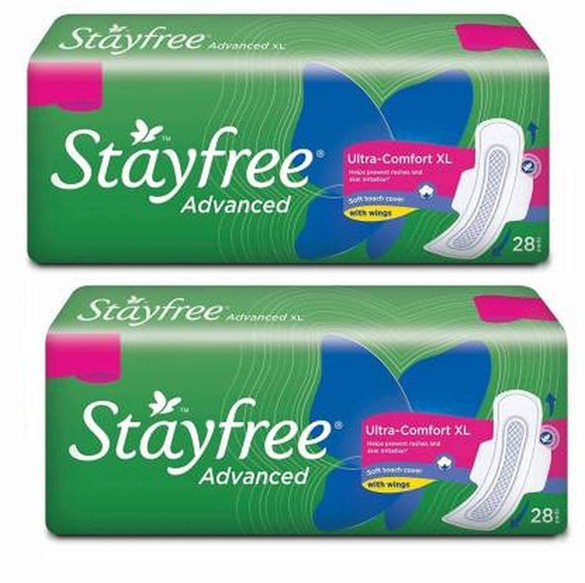 best Advanced Ultra Comfort With Wings XL - 28+28 Sanitary Pads Sanitary Pad (Pack of 56)
